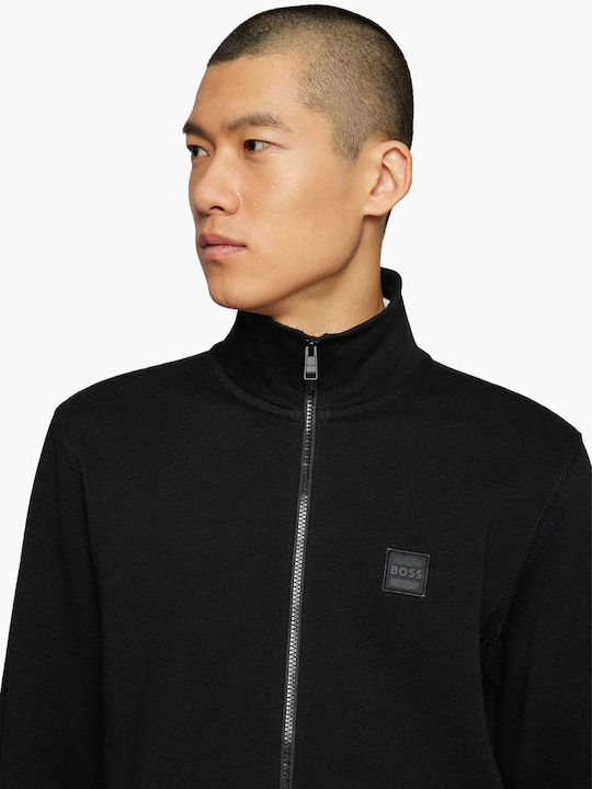Men's Sweatshirt Jacket with Pockets Black