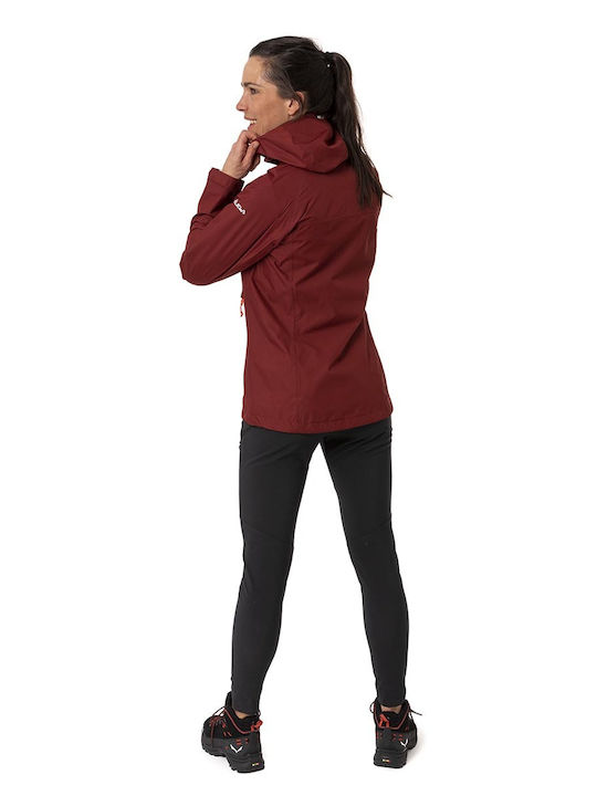 Puez Aqua 3 Hardshell Women's Jacket Burgundy