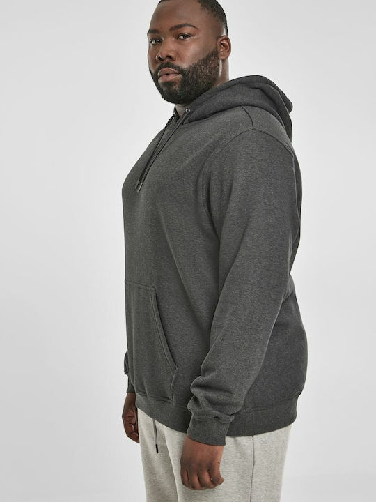 Urban Classics TB2392 Men's Sweatshirt with Hood and Pockets Charcoal