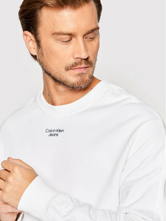 Calvin Klein Ανδρικό Φούτερ Λευκό