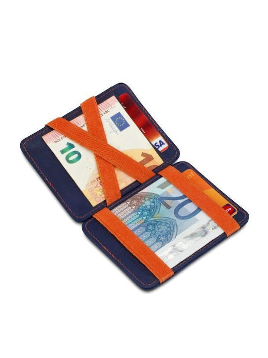 Leder Herren Geldbörse Karten mit RFID Blau