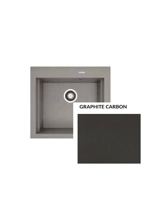 Pyramis Siros 1B 070201301 Drop-In Мивка от Синтетичен Гранит Ш57xД51.5см Graphite Carbon