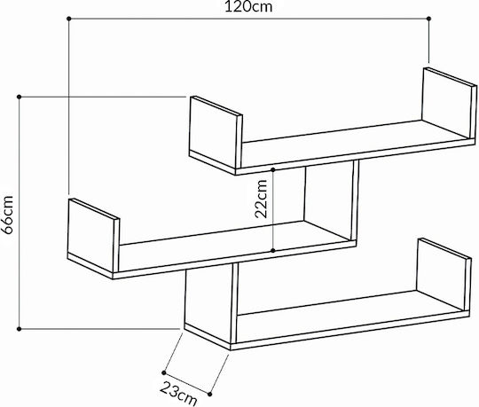 Ράφι Rosana Μπεζ 119x22x66εκ.