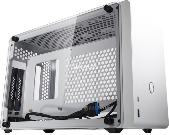 Raijintek Ophion Gaming Mini Tower Computer Case with Side Window White
