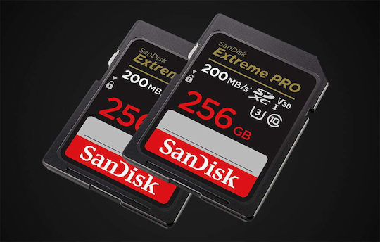 Sandisk Extreme Pro SDXC 256GB Class 10 U3 V30 UHS-I