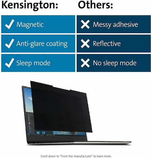 Kensington Φίλτρο Οθόνης για Laptop 15.6" K58353WW