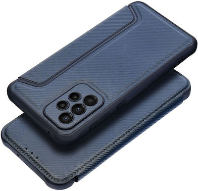 Forcell Razor Carbon Synthetic Leather Wallet Blue (Galaxy A33 5G)