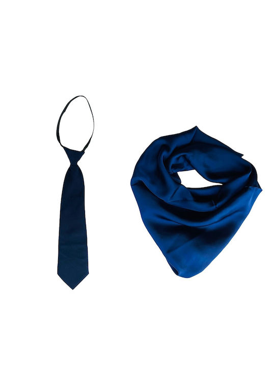 Kids Parade Tie with Elastic Band Navy Blue PD06