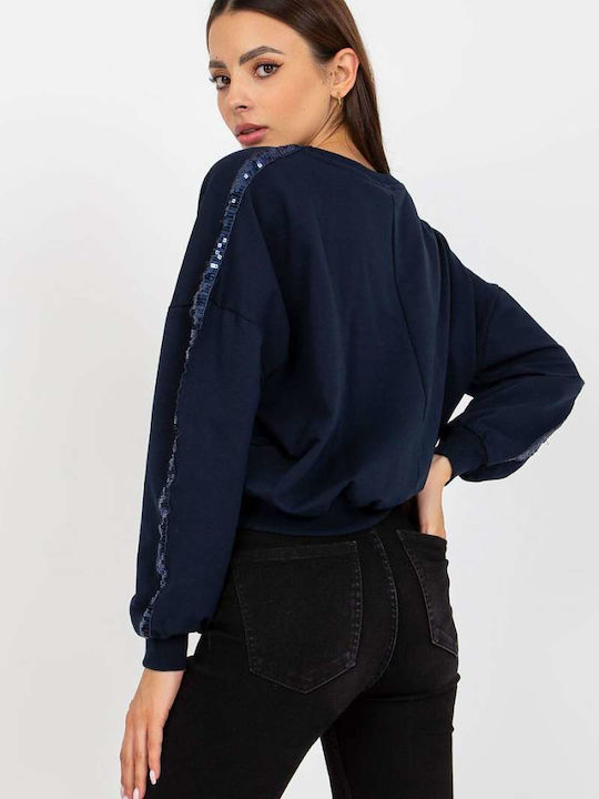 Rue Paris Women's Sweatshirt Navy Blue