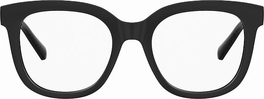 Moschino Plastic Eyeglass Frame Black MOL606/TN 807