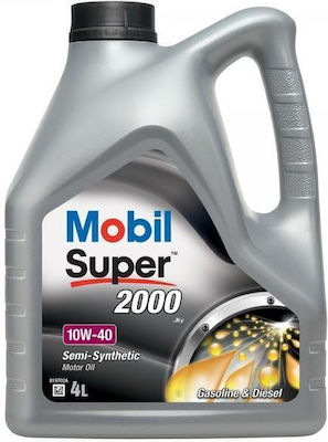 Mobil Super 2000 X1 Semi-Synthetic Car Lubricant 10W-40 A3/B3 5lt for Diesel Engine