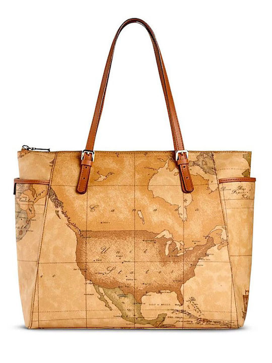 Women's Bag Shopper Shoulder Beige