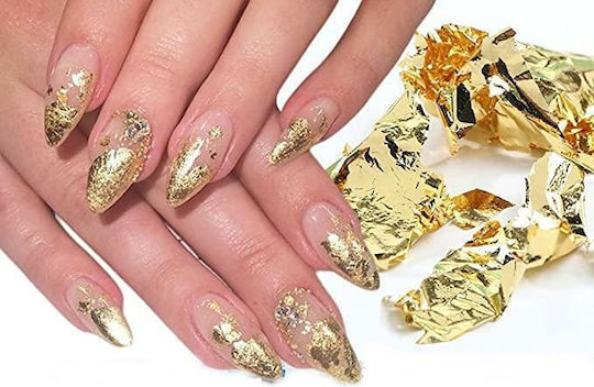 Φύλλα Χρυσού Foil για Νύχια σε Διάφορα Χρώματα 12τμχ