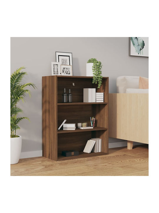 Brown Oak Wall Shelf 69.5x32.5x90cm