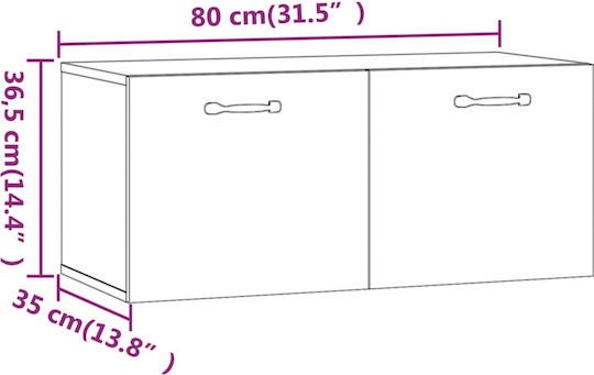 Cabinet Wall Brown Oak 80x35x36.5cm
