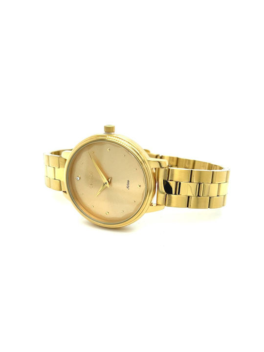 Breeze Ideale Uhr mit Gold Metallarmband