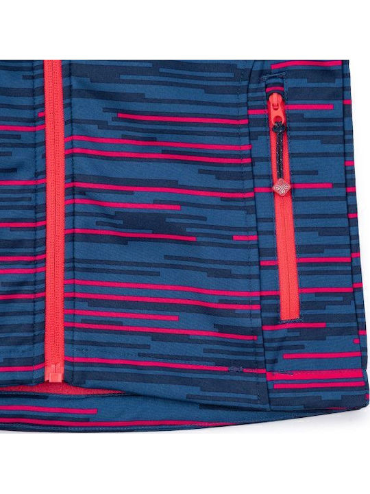 Waterproof Kids Sports Short Windproof Coat with Lining Hooded Blue Ravia