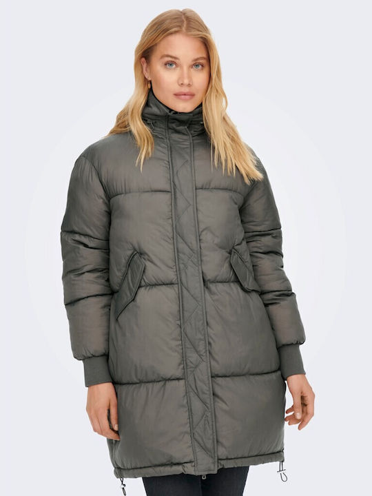 Petra Μακρύ Γυναικείο Puffer Μπουφάν για Χειμώνα Falcon