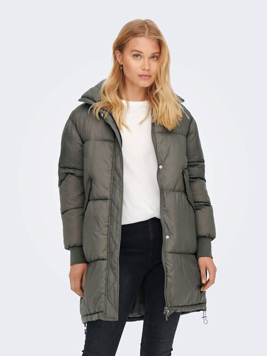 Petra Μακρύ Γυναικείο Puffer Μπουφάν για Χειμώνα Falcon