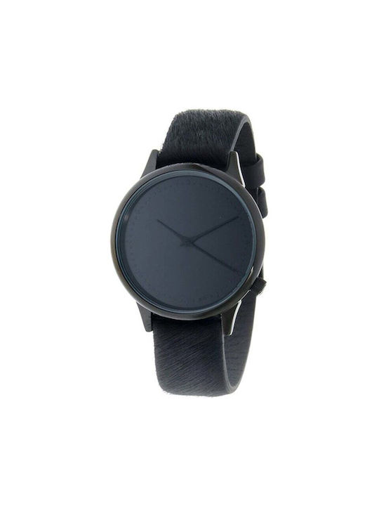 Komono Дамски Часовник 36mm Кварцов с Черна Кожена Каишка