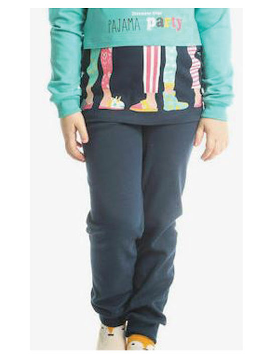 Dreams by Joyce Kids Nightwear Winter Turquoise Pajama Party