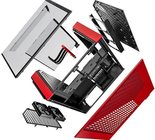 HYTE Y60 Gaming Midi Tower Κουτί Υπολογιστή με Πλαϊνό Παράθυρο Κόκκινο