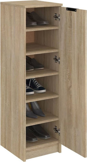 Wooden Shoe Organizer with 6 Shelves Coffee 30x35x100cm