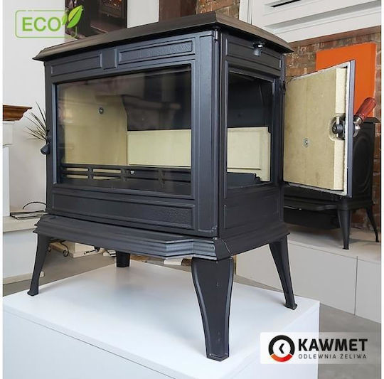 Kawmet Premium Athena S12 Eco Cast Iron Wood Stove 12.3kW Black