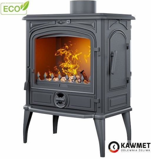 Kawmet Premium Selena S14 Eco Μαντεμένια Ξυλόσομπα 6.5kW Μαύρη