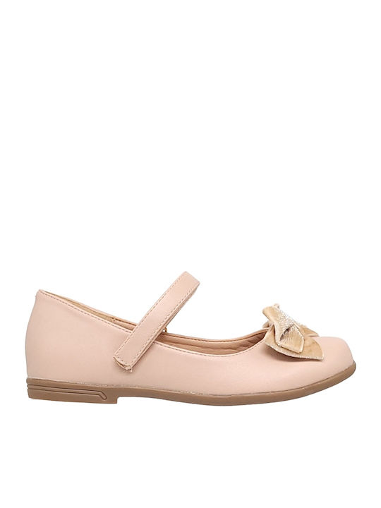 Kids Ballerinas with Hoop & Loop Closure Pink