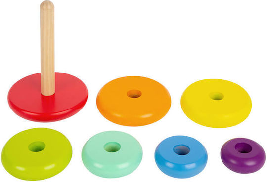 Small Foot Stacking Toy Rainbow Stacking Tower made of Wood for 12++ Months