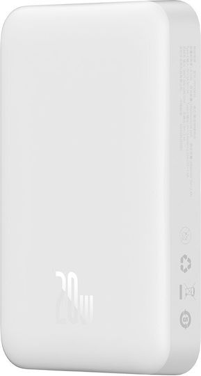 Baseus Magnetic Mini MagSafe Power Bank 10000mAh 20W με Θύρα USB-C Power Delivery Λευκό