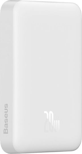 Baseus Magnetic Mini MagSafe Power Bank 10000mAh 20W με Θύρα USB-C Power Delivery Λευκό