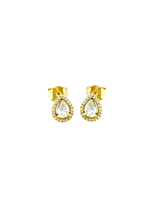 Verita Earrings made of Silver Gold Plated with Stones