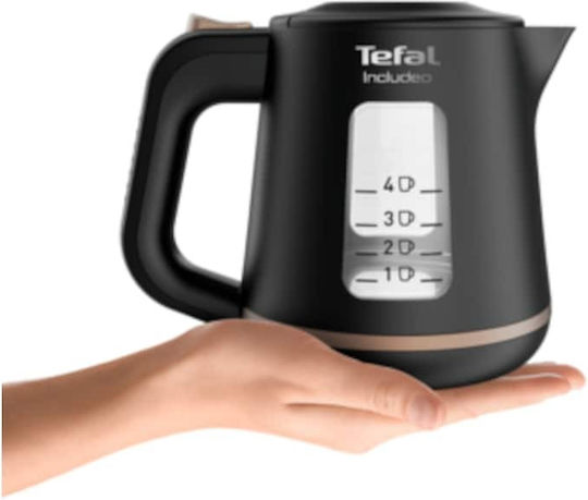 Tefal Includeo Βραστήρας 1lt 1800W Μαύρος