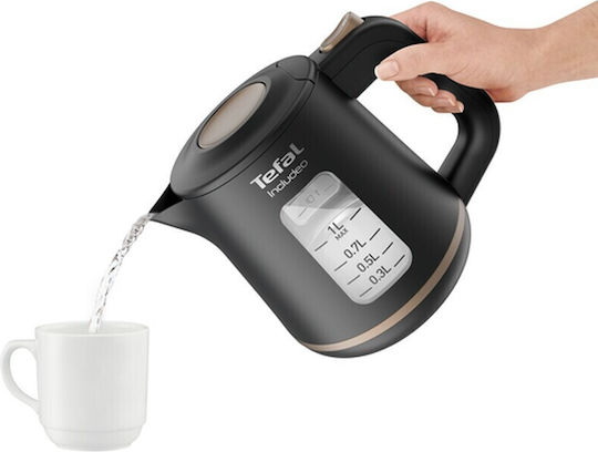 Tefal Includeo Βραστήρας 1lt 1800W Μαύρος