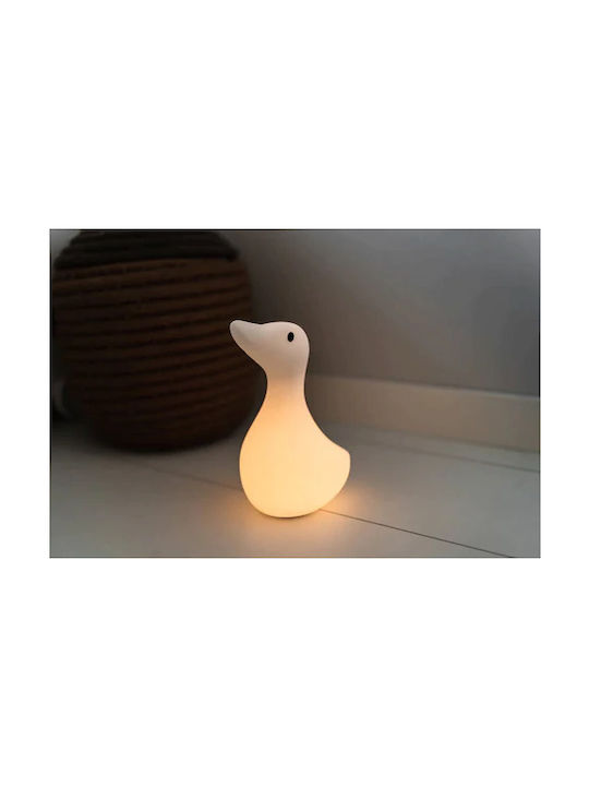 Flow LED Детско Декоративно Осветление Touch Гъска Бял 10x10x19εκ. Flow LED Детско Декоративно Осветление Touch Гъска Бял 10x10x19εκ.