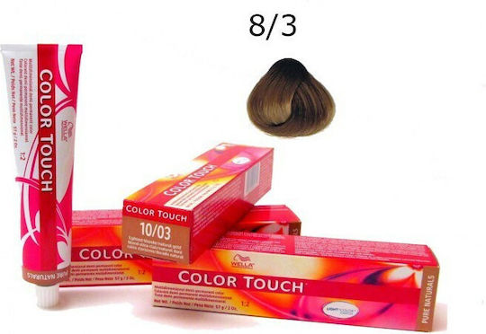 Wella Color Touch Rich Naturals Vopsea Temporară De Păr Fără Amoniac 8/3 Blond Deschis Auriu 60ml
