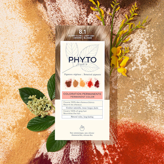 Phyto Phytocolor Боя За Коса Без Амоняк 8.1 Светло Пепеляво Русо 50ml