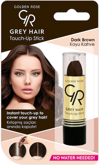 Golden Rose Gray Hair Touch Up Stick Temporary Hair Dye in Stick no Ammonia 02 Dark Brown 5.2gr