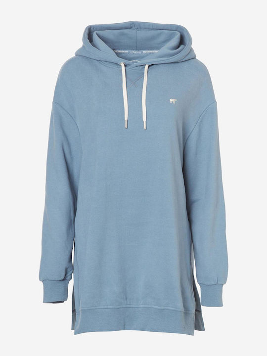 Women's Long Hooded Sweatshirt Blue
