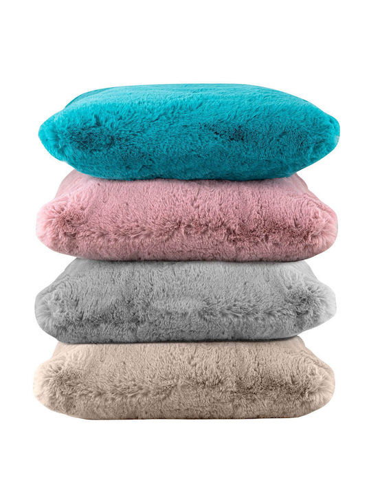 Madi Διακοσμητική Μαξιλαροθήκη Pelage από Γούνα Pink 45x45εκ.