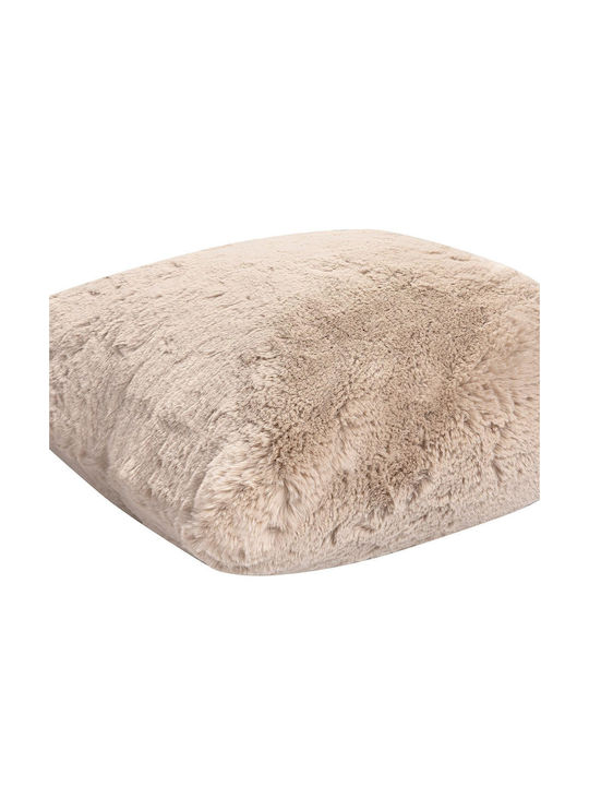 Madi Μαξιλάρι Καναπέ Pelage από Γούνα Beige 45x45εκ.