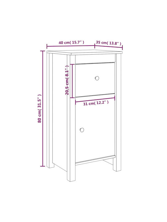 Cabinet Floor Beige 40x35x80cm