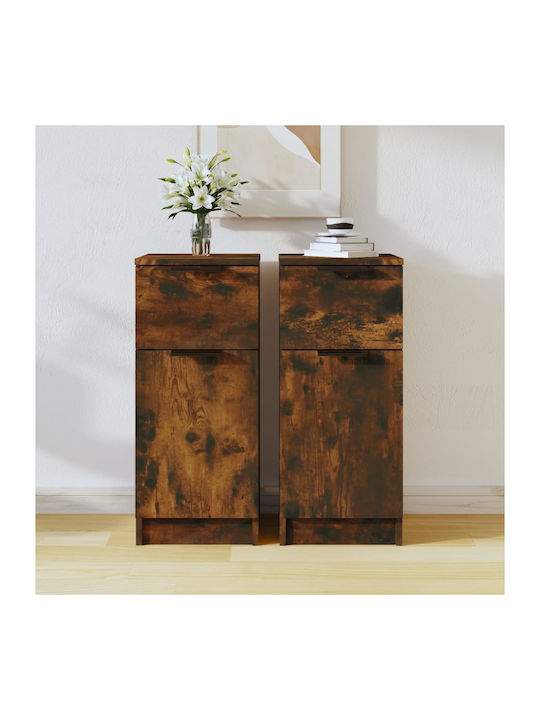 Cabinets Floor Smoky Oak 2pcs 30x30x70cm