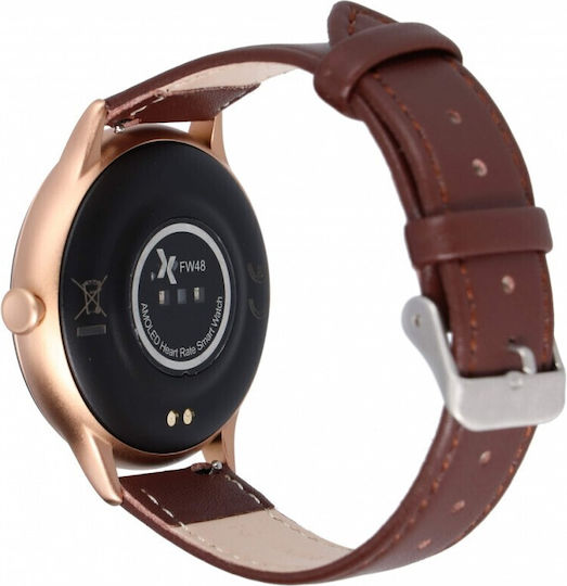 MaxCom FW48 Смартчасовник с Пулсомер (Satin Gold)
