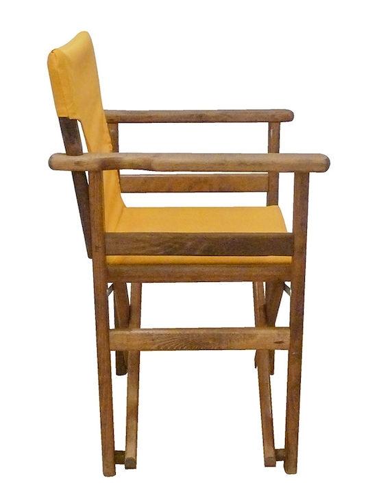 Scaun de regizor Lemn Torino Walnut / Yellow 59x51x85cm