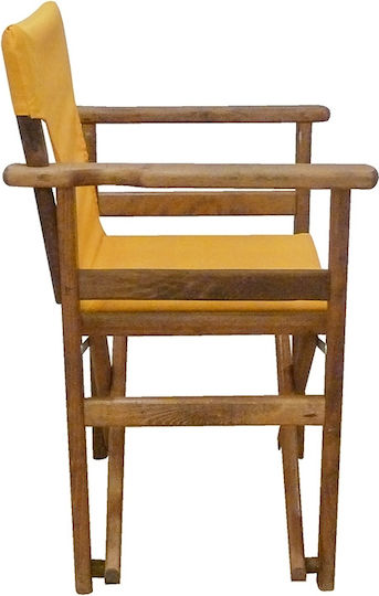 Director's Chair Wooden Torino Walnut / Yellow 59x51x85cm