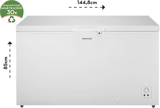 United UCR-4211M Truhe Gefrierschrank 420Es