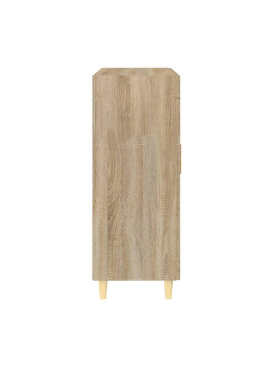 Wall Living Room Display Cabinet made of Particleboard with Glass Beige 69.5x34x90cm